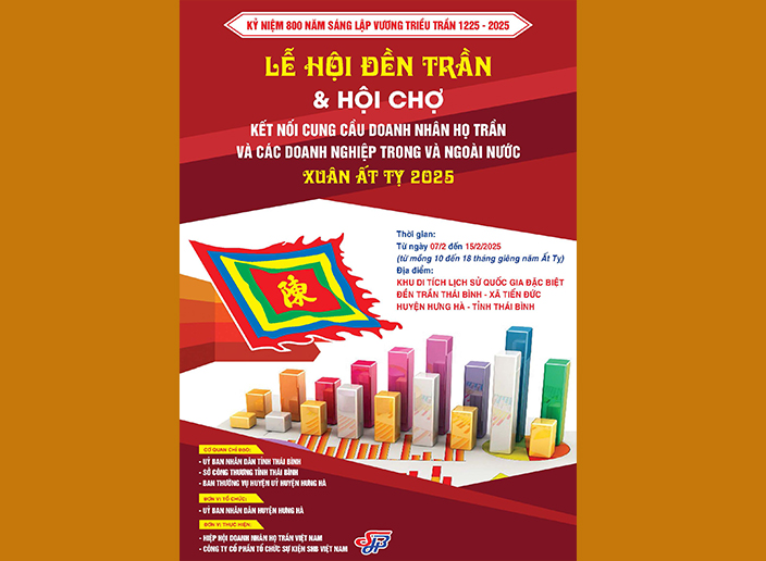 Mời tham dự Lễ hội Đền Trần Hưng Hà và Hội chợ kết nối doanh nghiệp họ Trần - Xuân Ấy Tỵ 2025